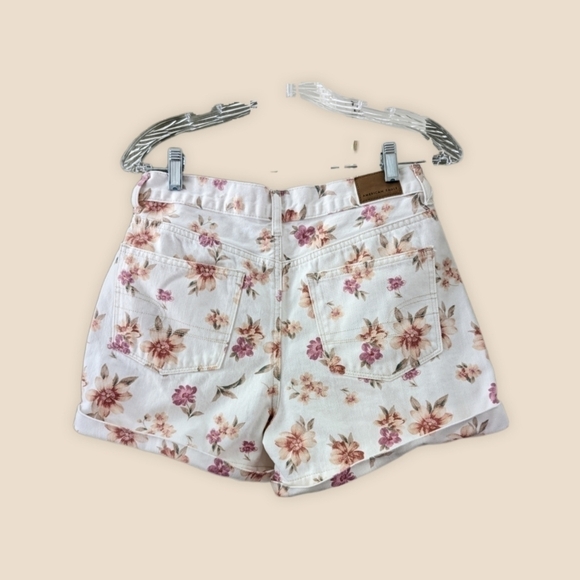 American Eagle Outfitters Cream & Peach floral print shorts Size 6 (28" waist) - Picture 4 of 7